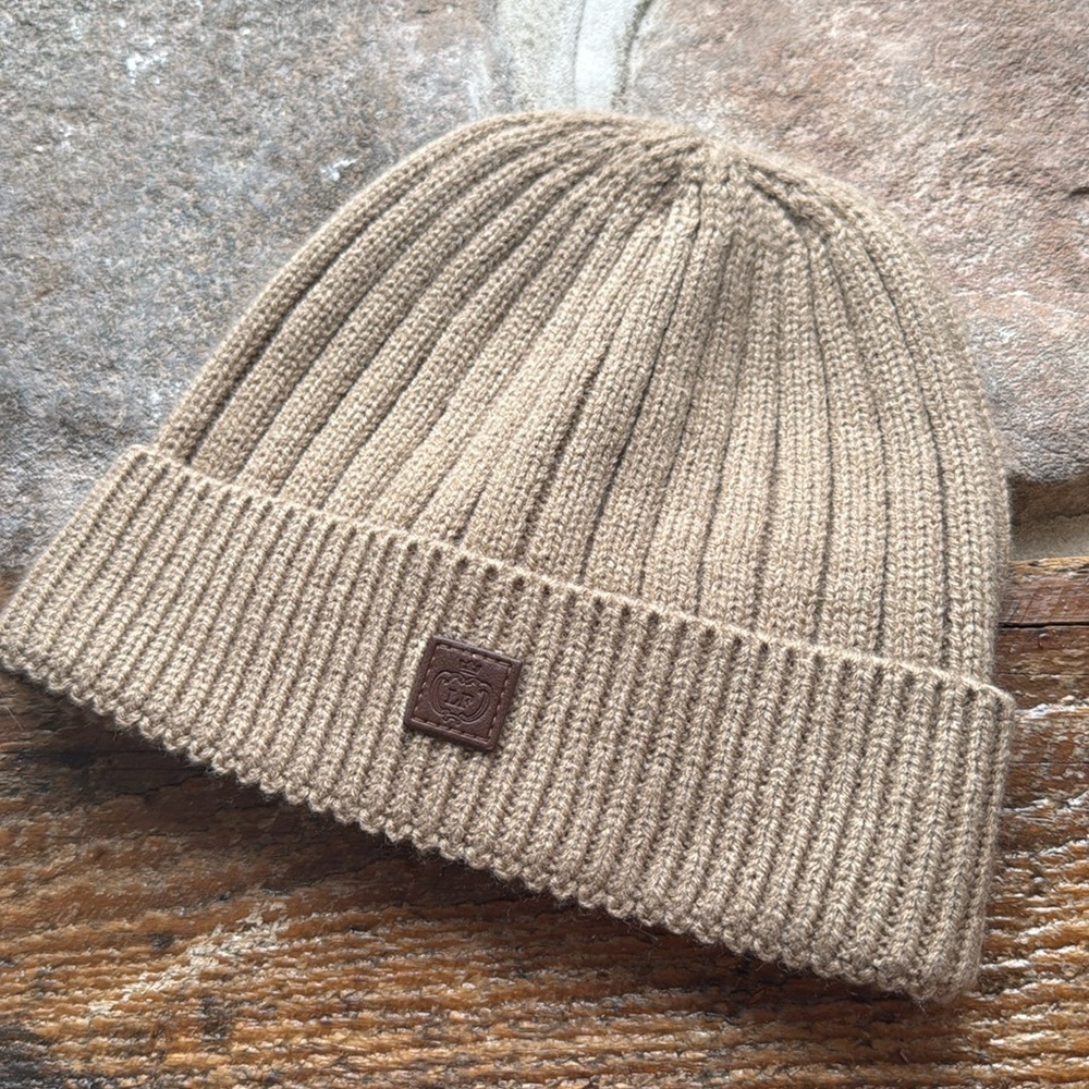 Luigi Fusaro Beige Men’s Wool Blend Beanie